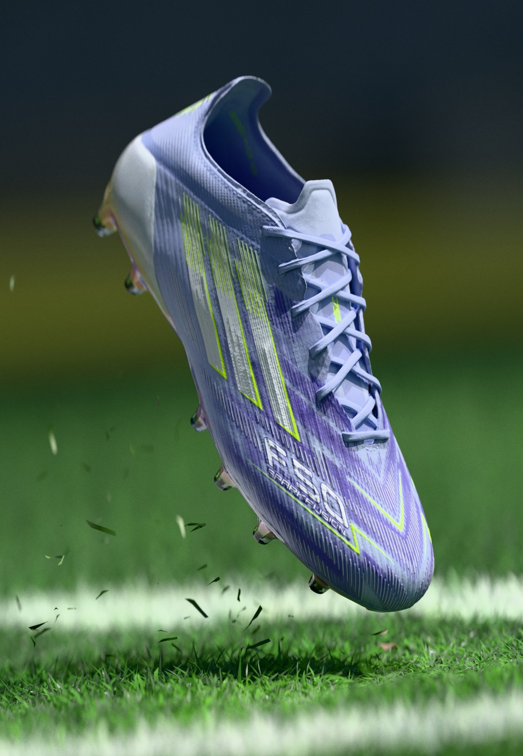 adidas Performance F50 SPARK FUSION ELITE FG/AG - Voetbalschoenen voor stevige ondergrond - violettint/helder citroengeel/paarse rush