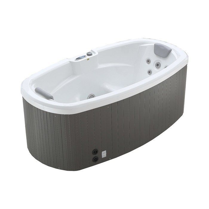 Spa para 2 personas color blanco perla con cubierta - 14 chorros - L210 x W110 x H74 cm - Sistema BALBOA - SAMOA IV