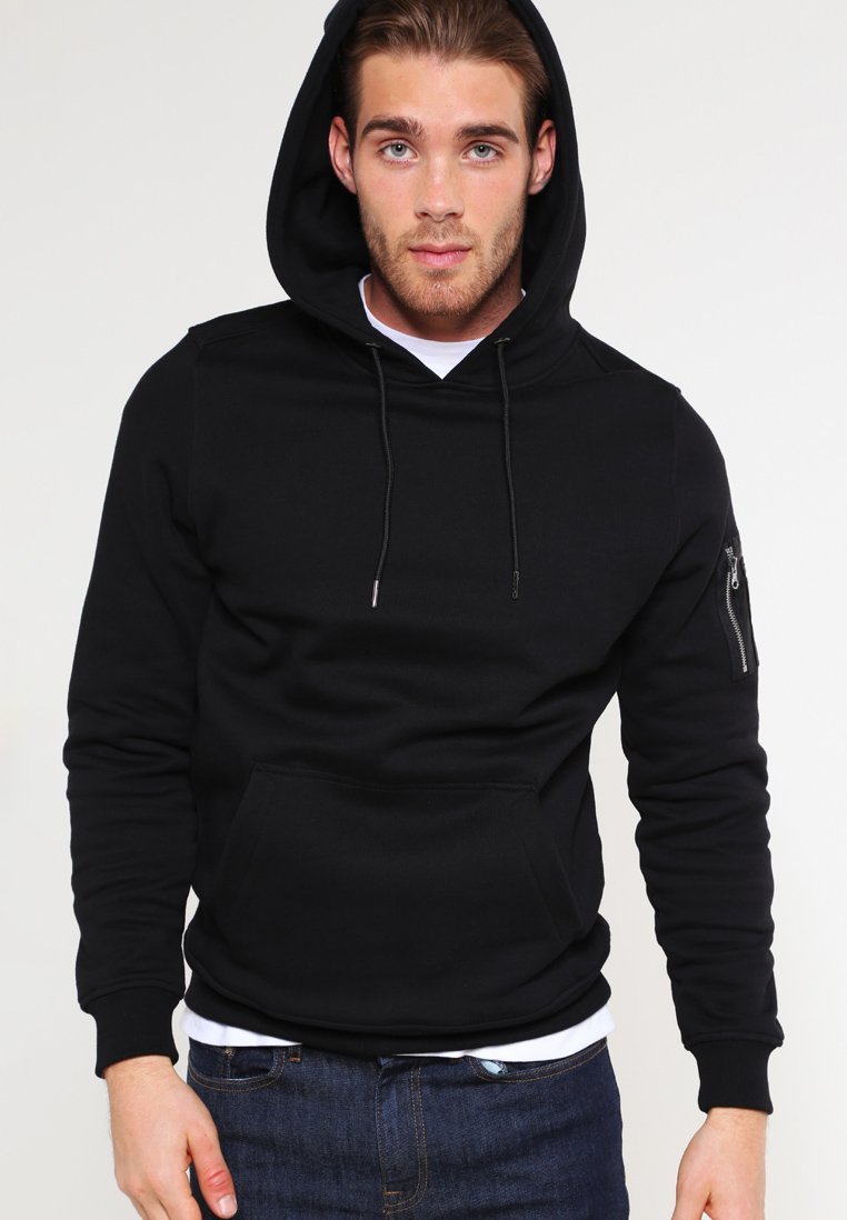 Urban Classics SWEAT BOMBER HOODY - Kapuzenpullover - schwarz