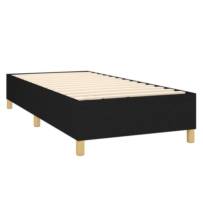Federkernmatratze - MOTHINESSTO - LY8431 - Schwarz - 90 x 190 cm - 100 % Polyestergewebe