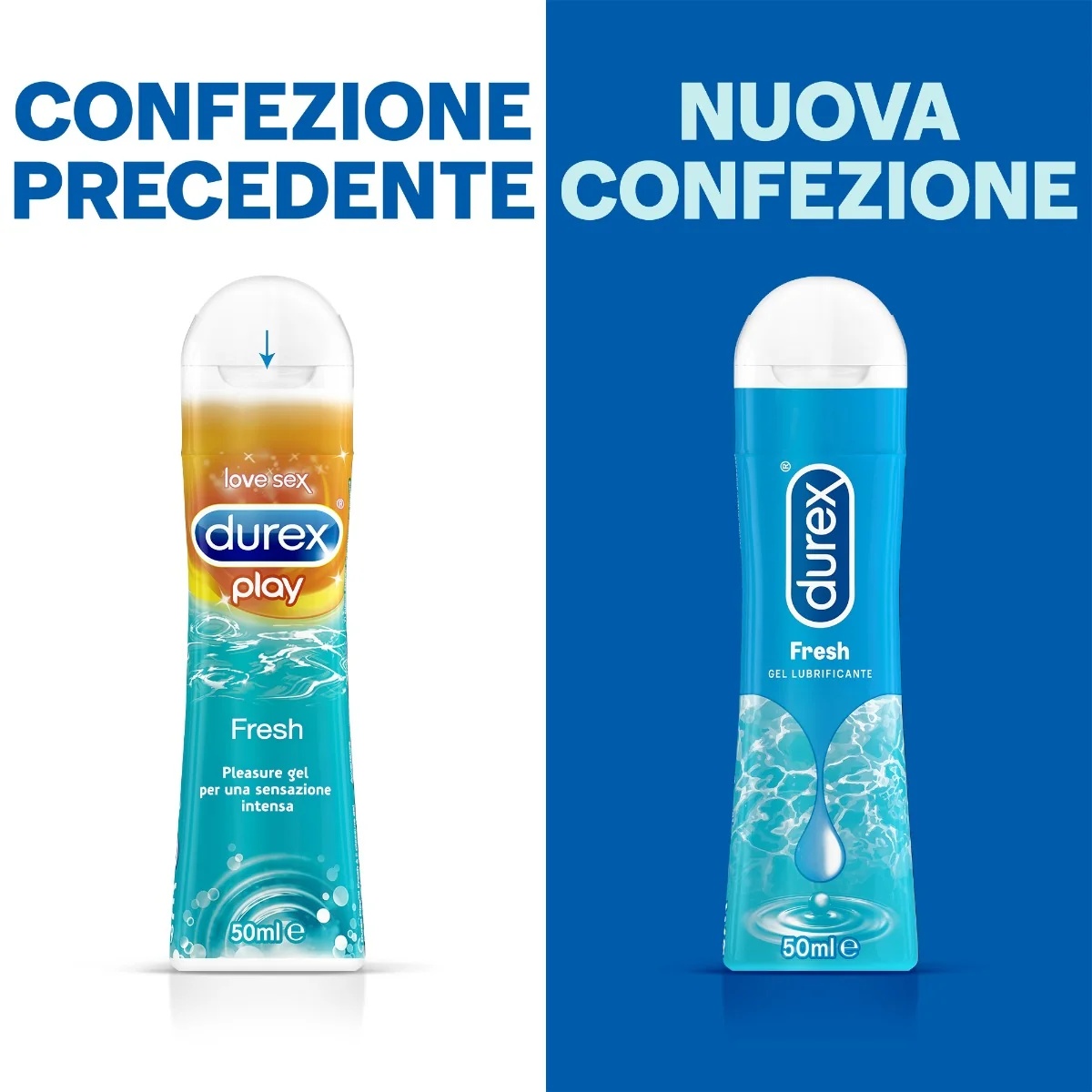 Durex Play Gel Fresh, lubrificante íntimo de 50 ml com efeito refrescante.