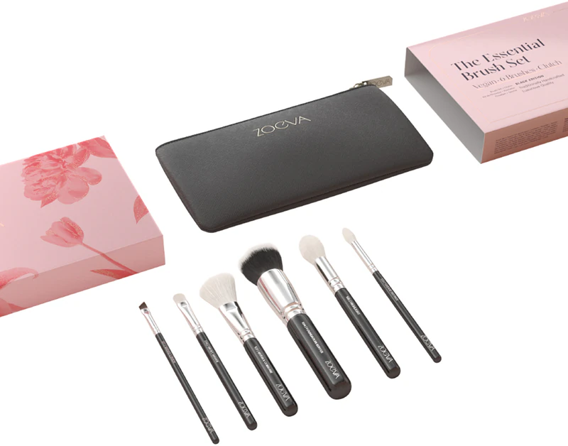 Conjunto de pincéis ZOEVA The Essential Brush Set com nécessaire