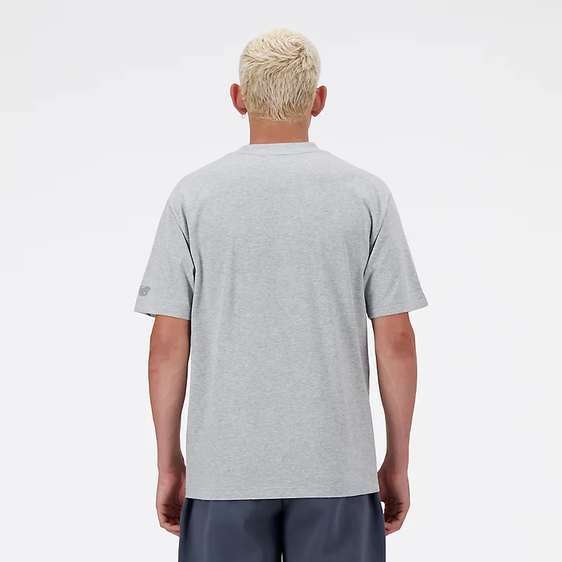Herren T-Shirt mit ikonischem College-Grafikmuster – Sportgrau