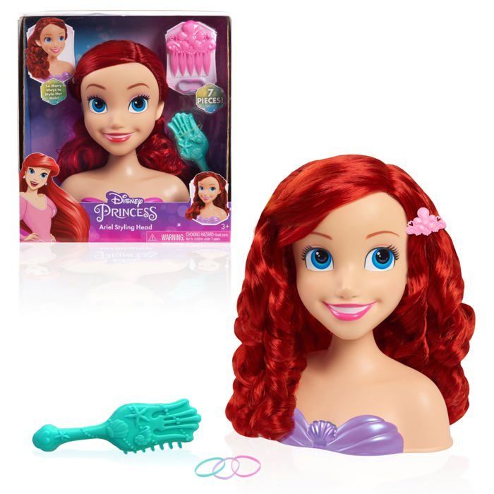 Styling Head - Disney - Ariel - 20 cm - 3 accessories - For children aged 3 and up