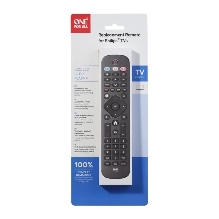 ONE FOR ALL URC4913 - Replacement remote control for Philips TVs