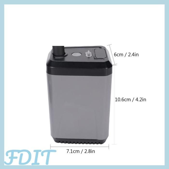 Ducha portátil para camping GOTOTOP, bomba de ducha eléctrica para exteriores, bomba para equipos deportivos, gris.