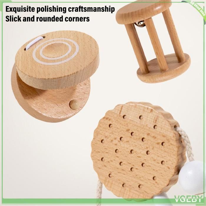 Fafeicy Set di percussioni musicali in legno, strumento musicale per bambini, set di gioco puzzle