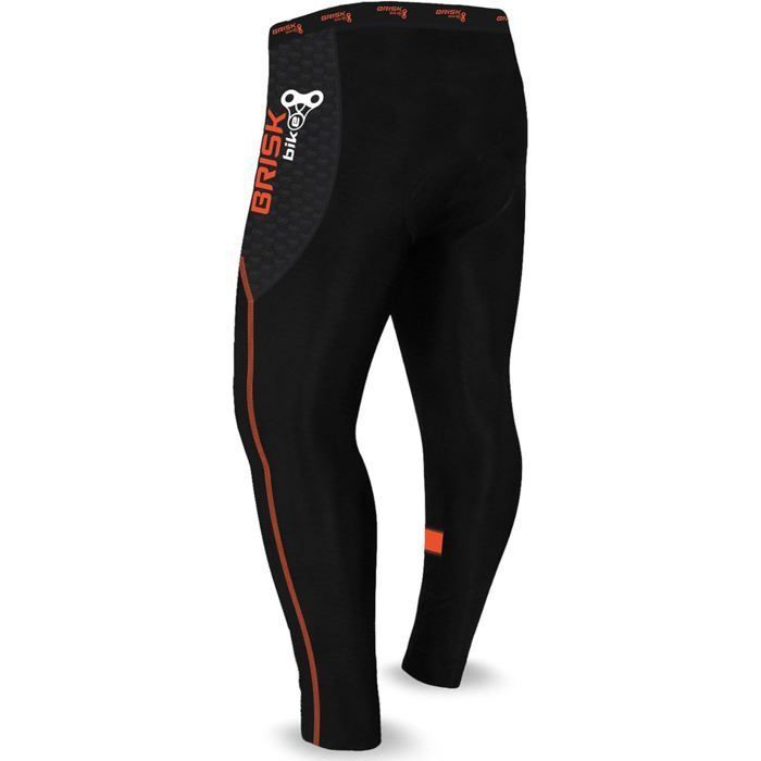 Pantalon de cyclisme - BRISK BIKE - Model 1 Pro - Orange - Coussin intégré - Respirant