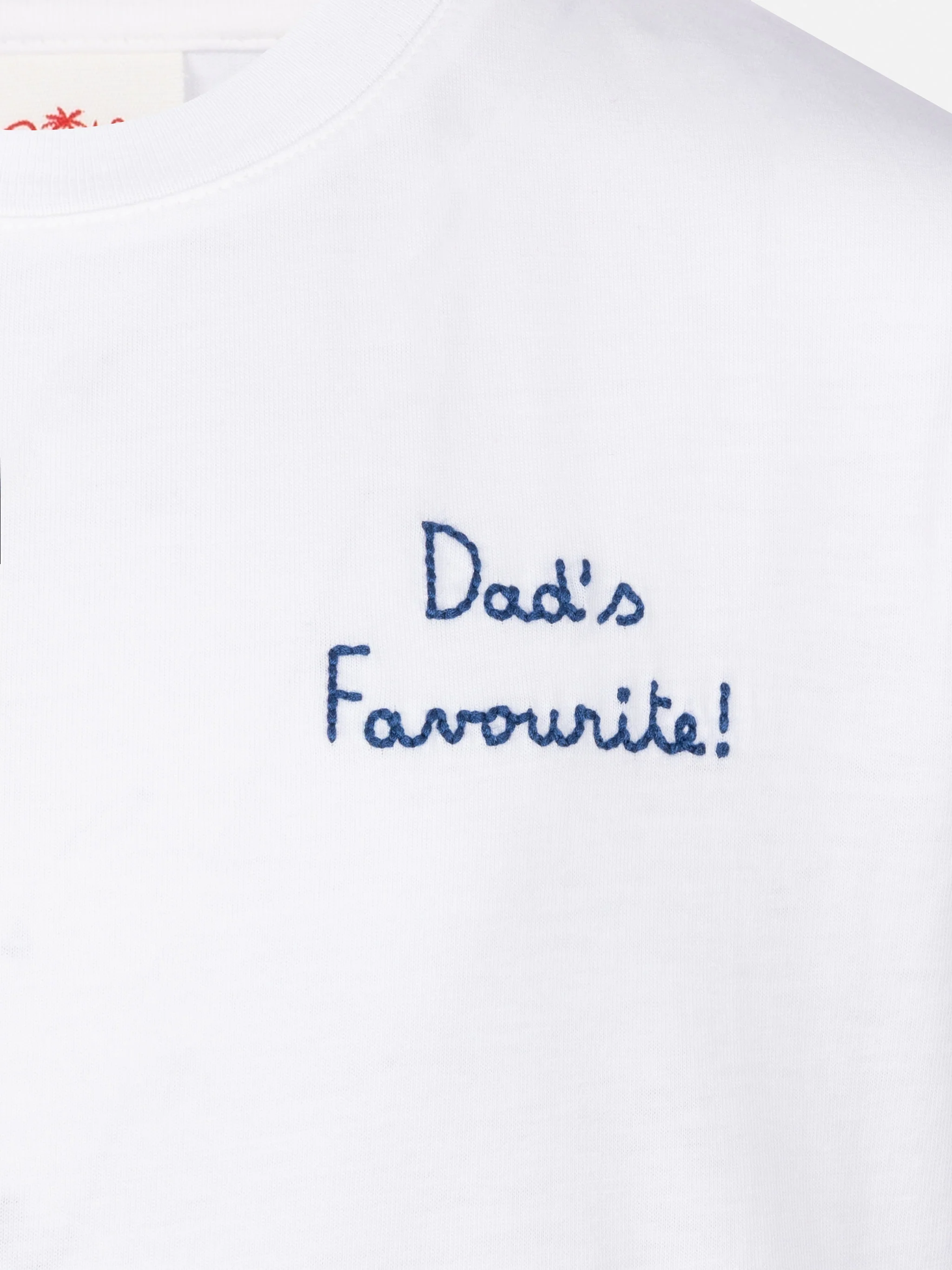 T-shirt Portofino Jr in jersey di cotone con ricamo Dad's Favourite