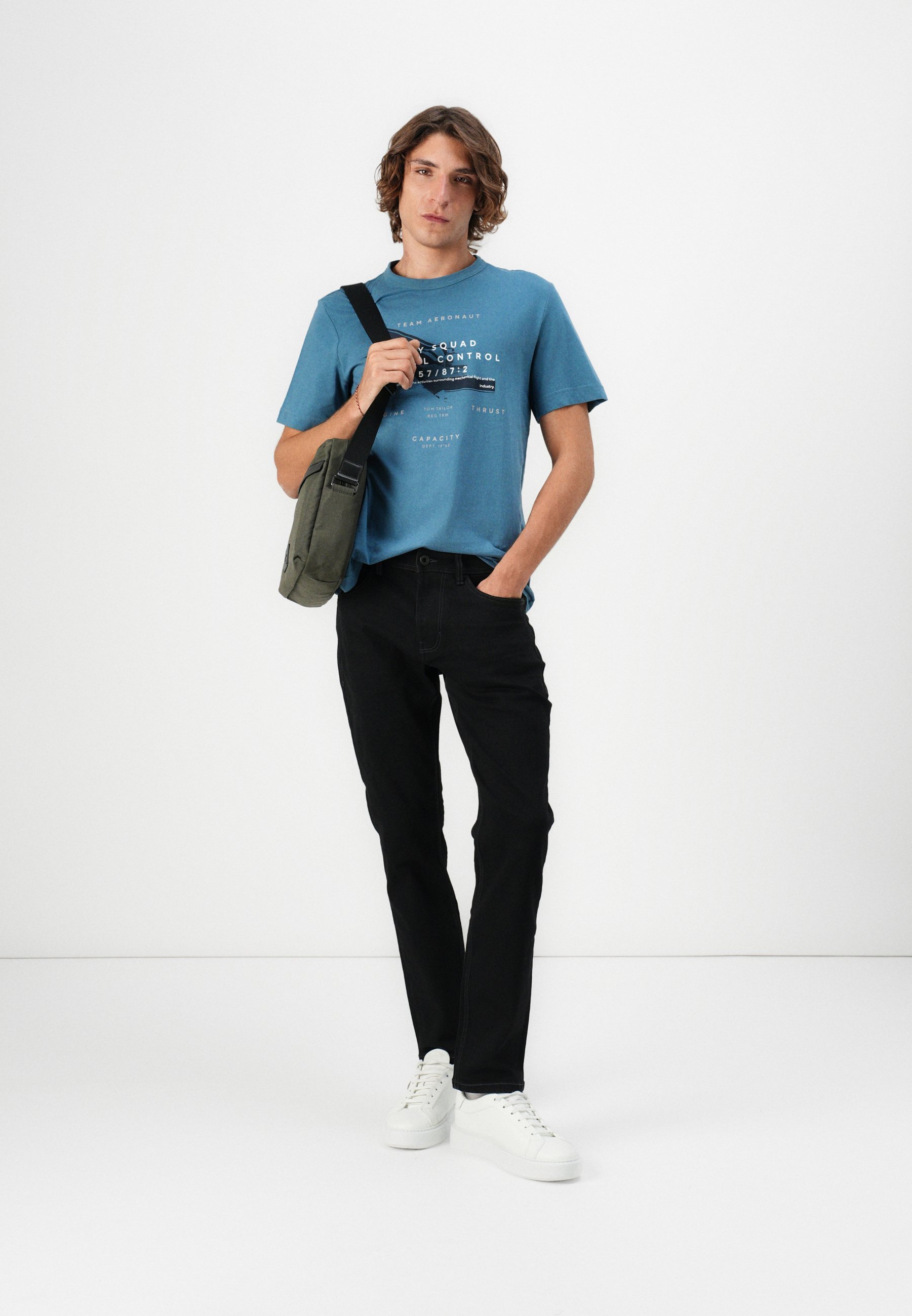 TOM TAILOR Print T-shirt - echt tealblauw