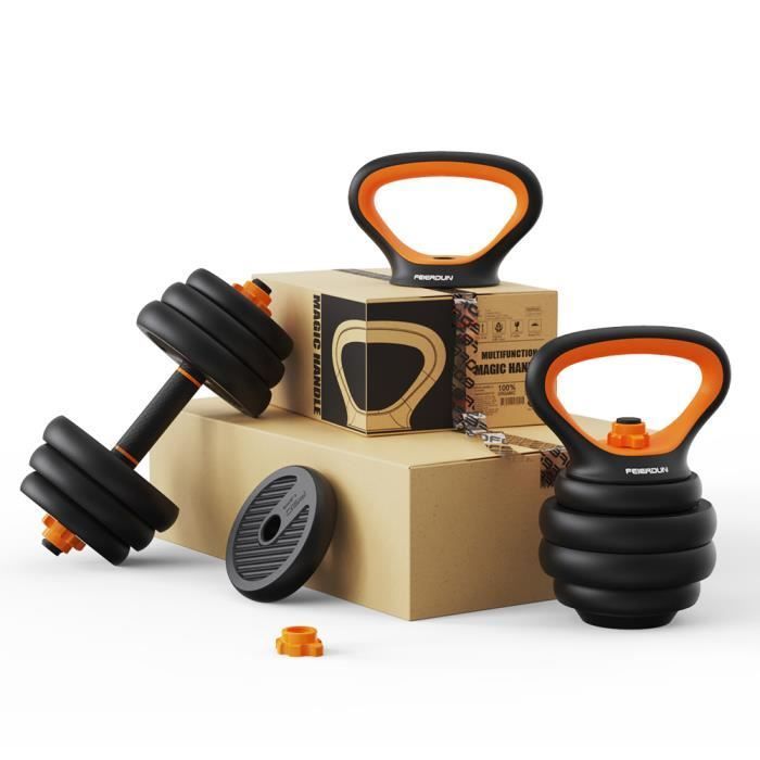 VENCEDE Verstelbare Kettlebell Set - 10KG - Fitness - Zwart