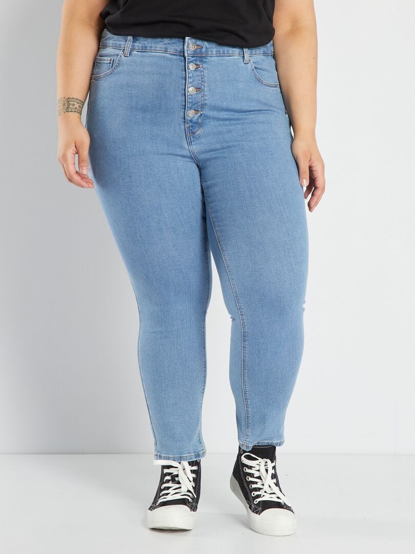Calça jeans skinny de cintura alta - azul