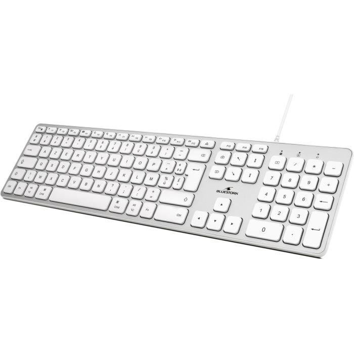 Bedraad toetsenbord - BLUESTORK - KB Mac - Mac-compatibel - Wit