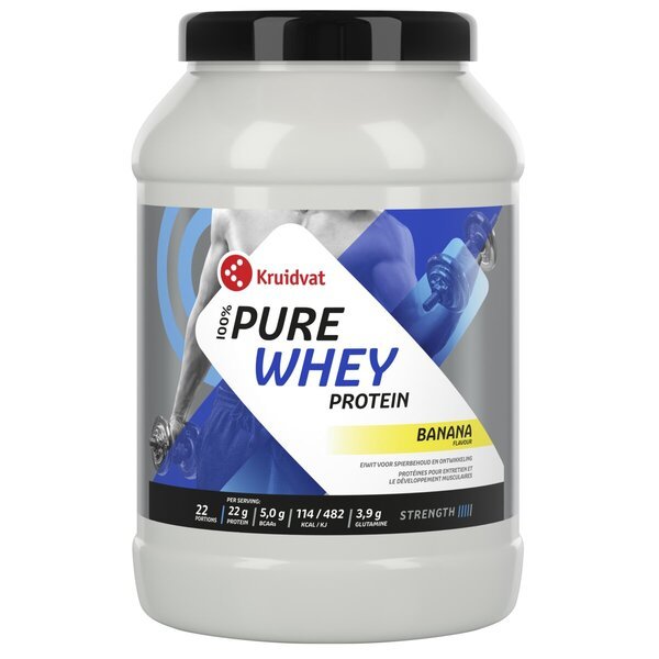 Kruidvat 100% tīrs sūkalu banānu proteīna pulveris<br>670g