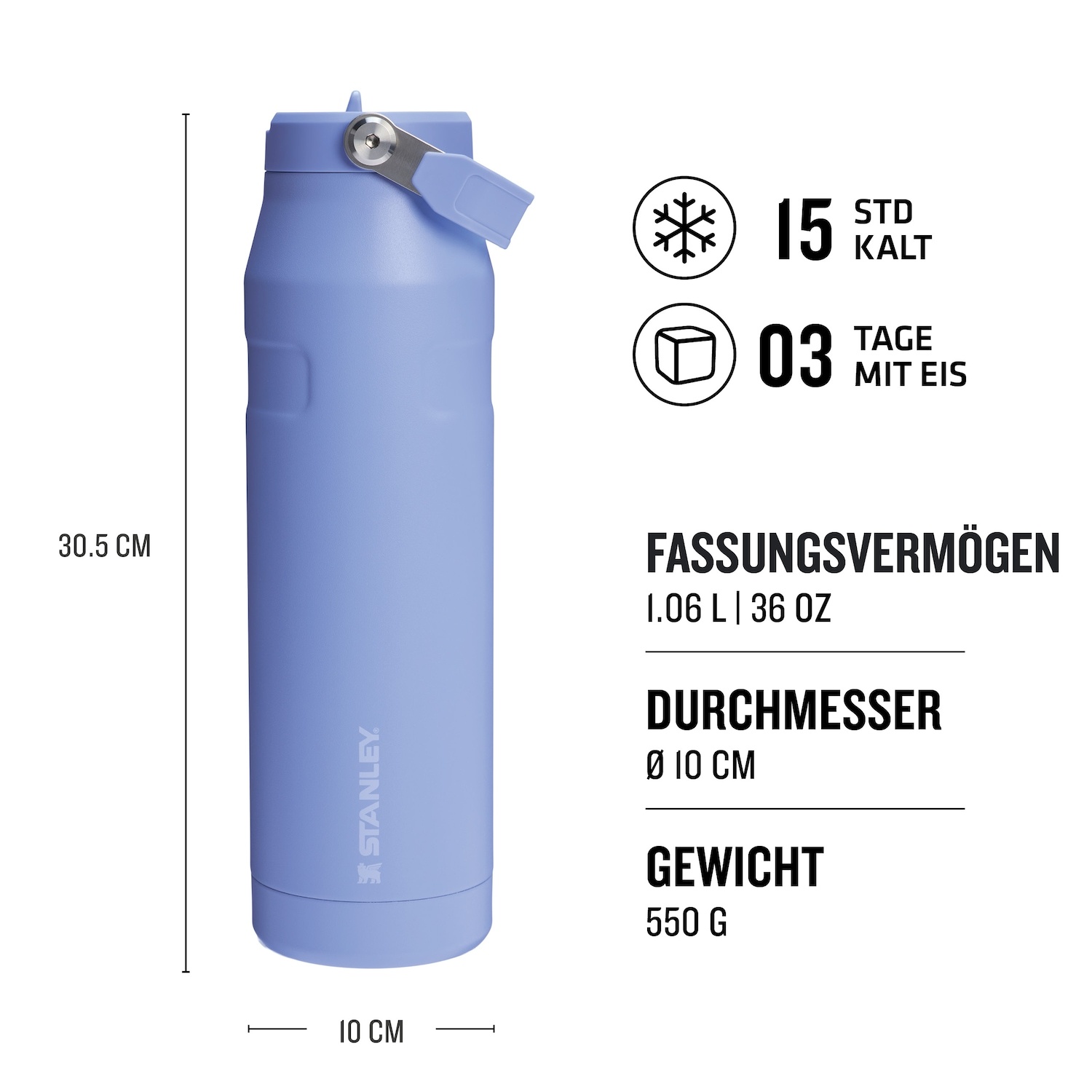Stanley boca/termos boca za vodu 1,06 l – ICEFLOW™ sklopiva slamka za bocu – 1 komad