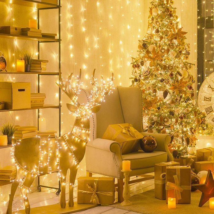 Guirlande lumineuse 10 m 100 LED 8 modes d'éclairage étanche intérieur extérieur Noël mariage fête jardin décoration, blanc chaud