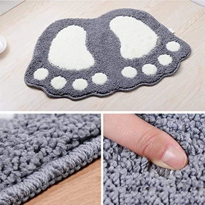 Bath mat - ZGEER - 48x67CM - Non-slip - Microfiber - Grey
