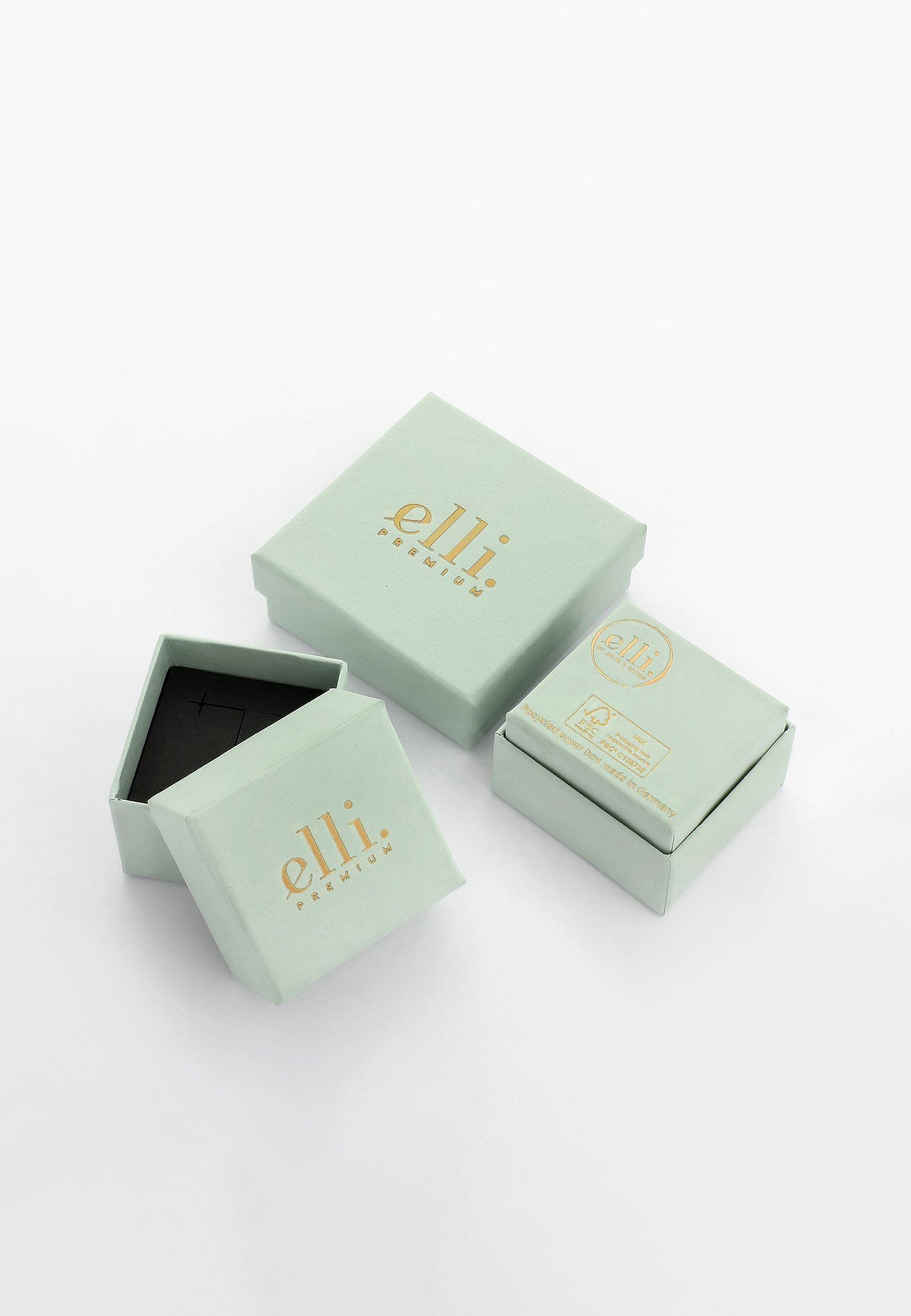 Elli 2er-Pack Herzen - Halskette - goldfarben