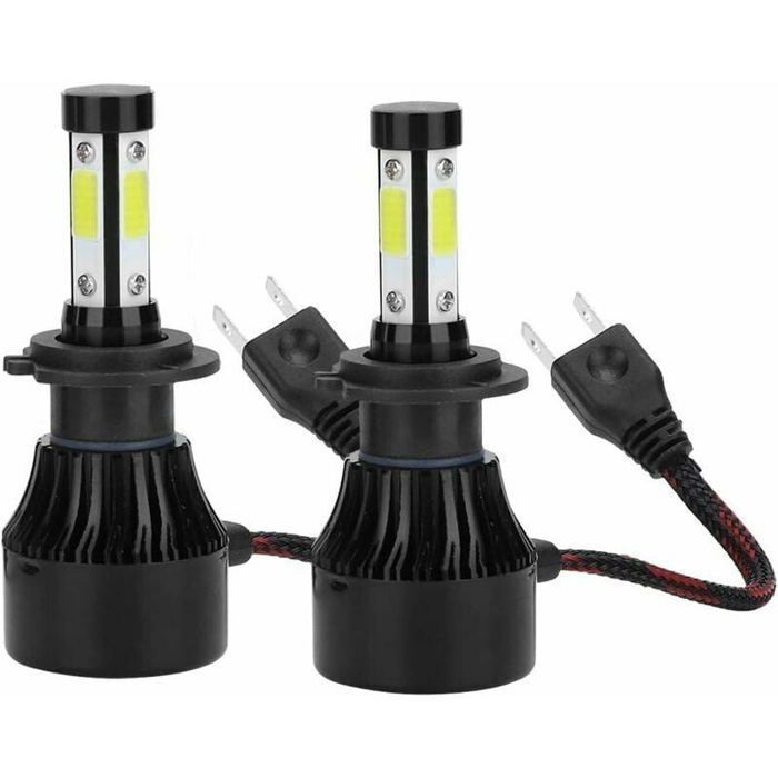 2 bombillas LED X7-COB 6500K H7 para faros delanteros de coche, de aluminio y ABS.