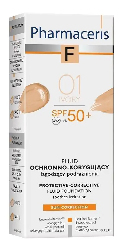 Pharmaceris F Fluid ochronno-korygujący SPF50+ 01