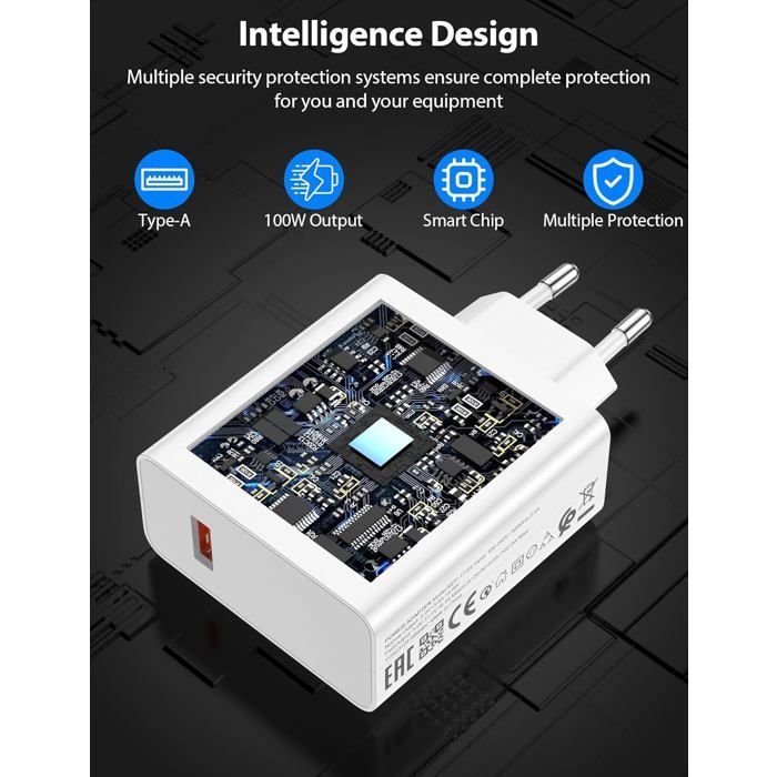 100W Chargeur Rapide pour Xiaomi 15T Pro 15 Ultra POCO X7 Pro,Chargeur Turbo Hypercharge avec 6A Câble USB C 1M pour Redmi