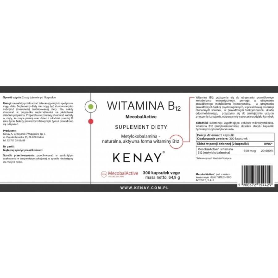 Kenay Vitamina B12 Metilcobalamina Mecobal Aktiv