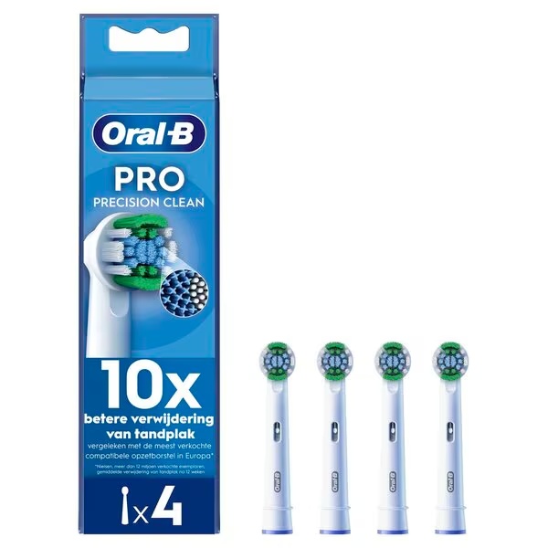 Oral-B Pro Precision Clean zobne ščetke z belim zobnim ščetkam, 4 kosi