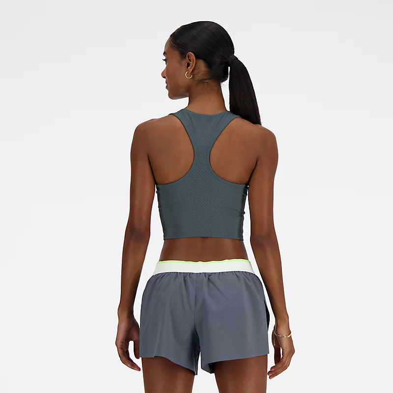 Dámské elegantní přiléhavé tílko NB Sleek Race Day – GRAPHITE