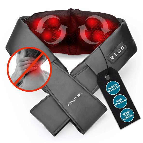 Nakke- og skuldermassasjeapparat, svart