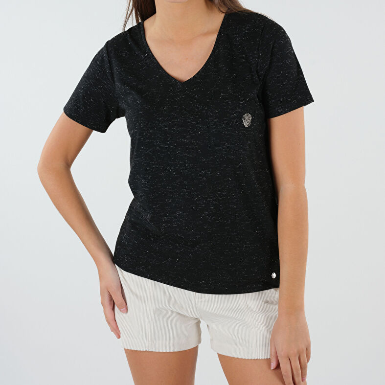 T-shirt Dam Svart