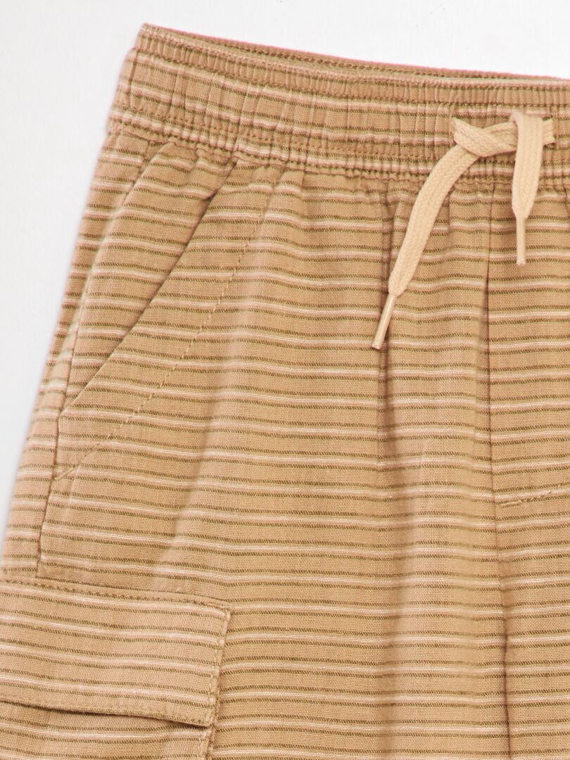 Bermudas con múltiples bolsillos - BEIGE