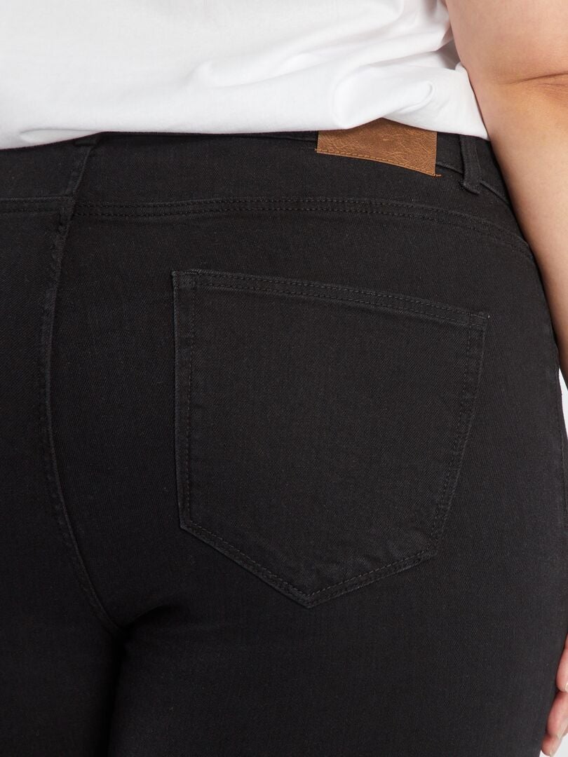 Skinny jeans met hoge taille - ZWART