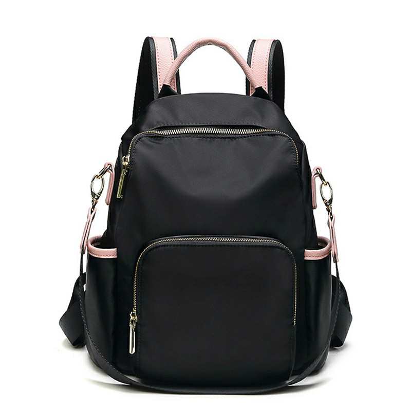 Zaino scolastico classico vintage di alta qualità per donna e adolescente, morbido e impermeabile in nylon, borsa a tracolla da donna per pendolarismo.