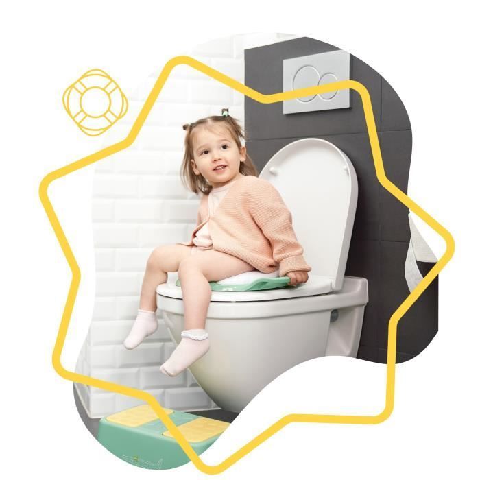 Badabulle Comfort Toilet Seat Reducer with Handles, Non-Slip and Universal