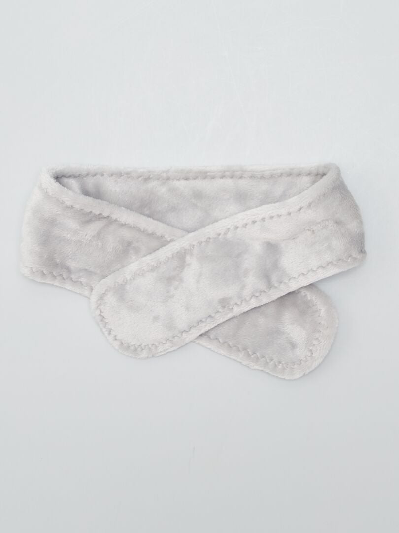 Conjunto de gorro, cachecol e luvas - CINZA