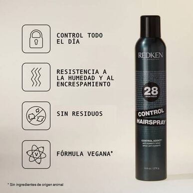 Redken Control -hiuslakka Control Addict -suihke, voimakas pito, kosteutta estävä suihke 400 ml
