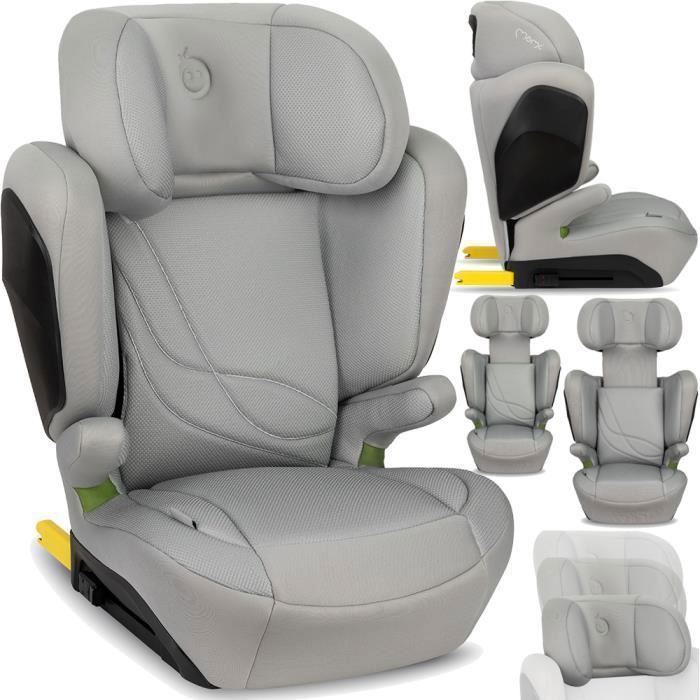 Seggiolino auto MoMi MEI - I-SIZE 100-150 cm - Gruppo 2/3 - ISOFIX - Schienale regolabile in 9 posizioni - Fino a 36 kg - Grigio