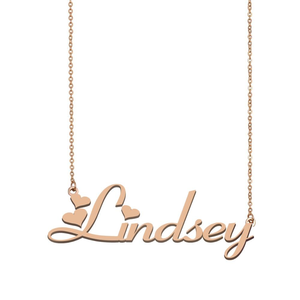 Collier Lindsey, personnalisable pour femmes, filles, meilleures amies, cadeau d'anniversaire, de mariage, de Noël ou de fête des mères