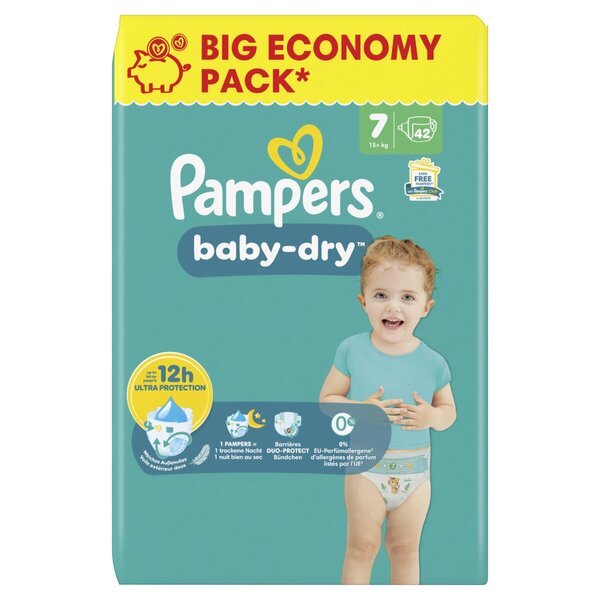 Plenice Pampers Baby-Dry velikost 7 (15+ kg), 42 kosov