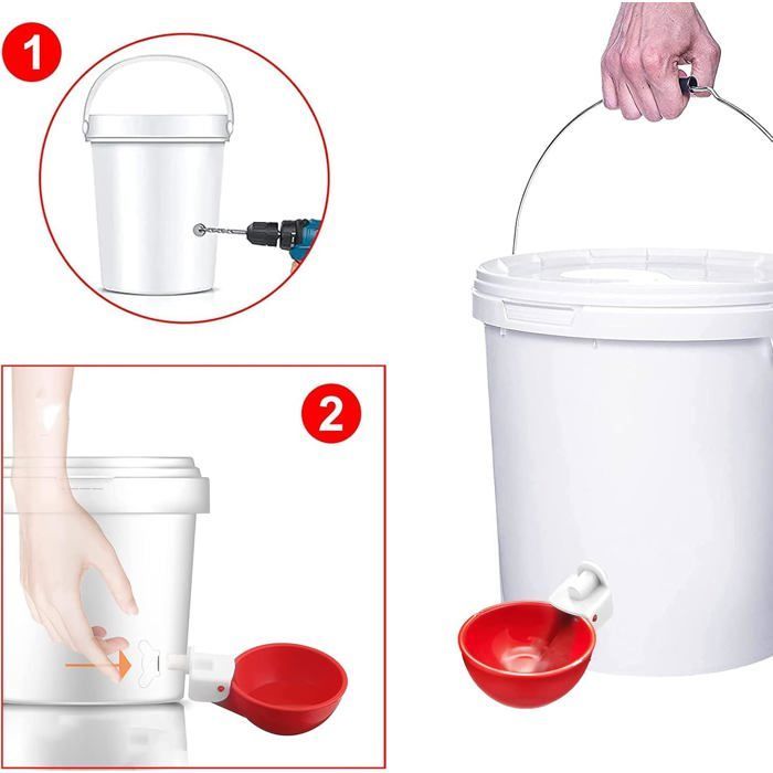 10 dispensadores automáticos de agua para pollos, bebederos para pollos, patos, pavos, gansos y aves.
