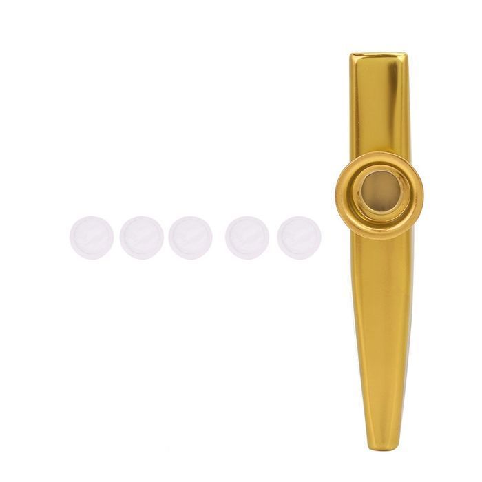 Kazoo en métal, Kazoo Instrument En Alliage D'aluminium, Facile à Apprendre pour enfants,  doré