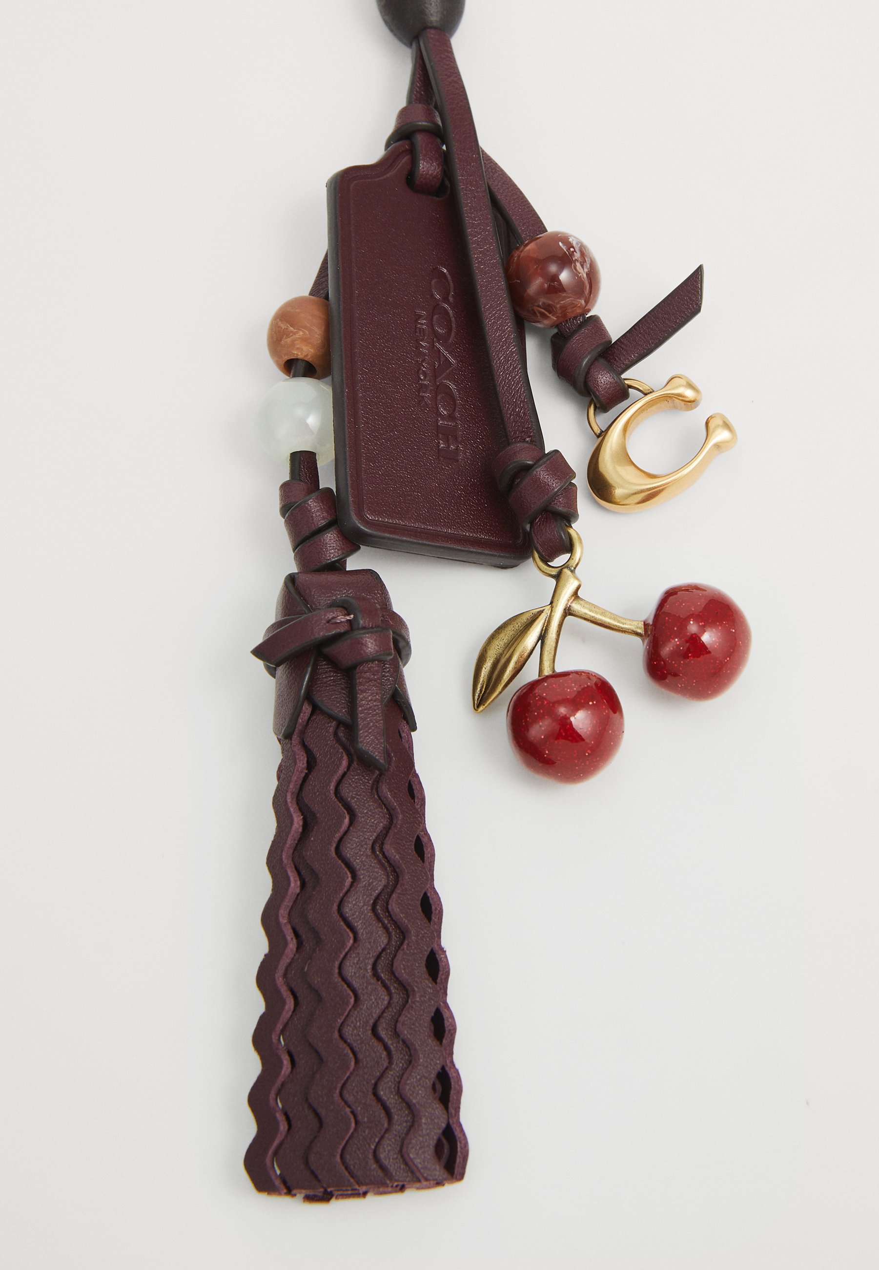 COACH CHERRY HERITAGE TASBEDEL - Sleutelring - merlot