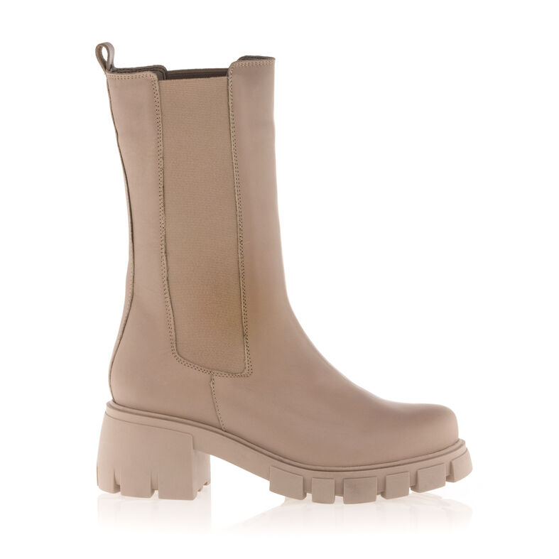 Beige dameslaarzen / enkellaarzen