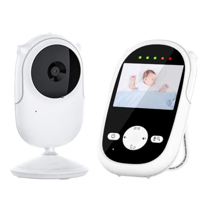 Monitor de video para bebés, monitor para bebés con cámara y audio, monitor de video inalámbrico para bebés Ltteny de 2.4 GHz con visión nocturna automática y función de voz.