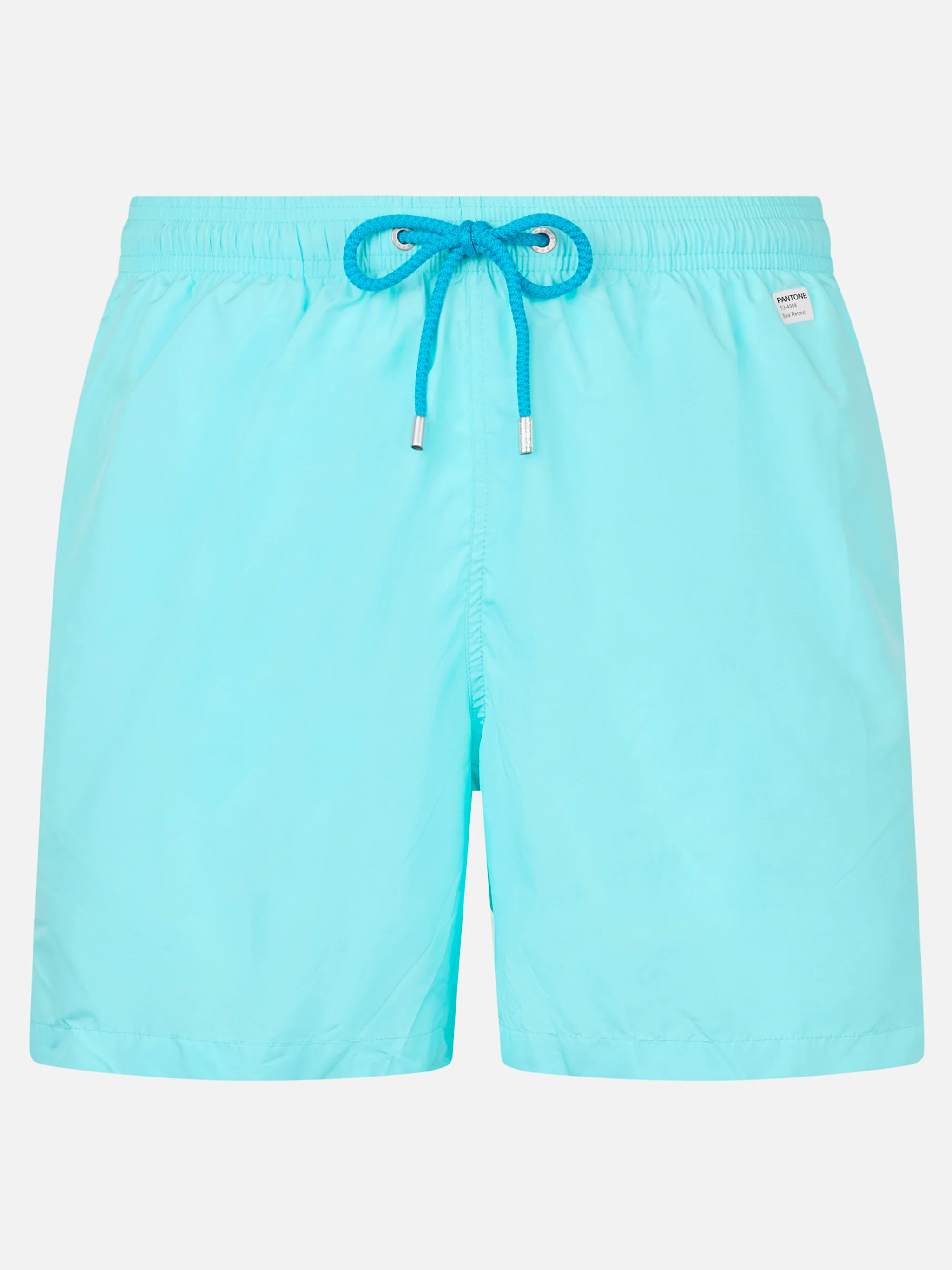 Man Lightweight Water Green Swim Shorts Lighting Pantone | Quick-Drying, Elastic Waist, Side Pockets, Magnetic Back Pocket | MC2 Saint Barth