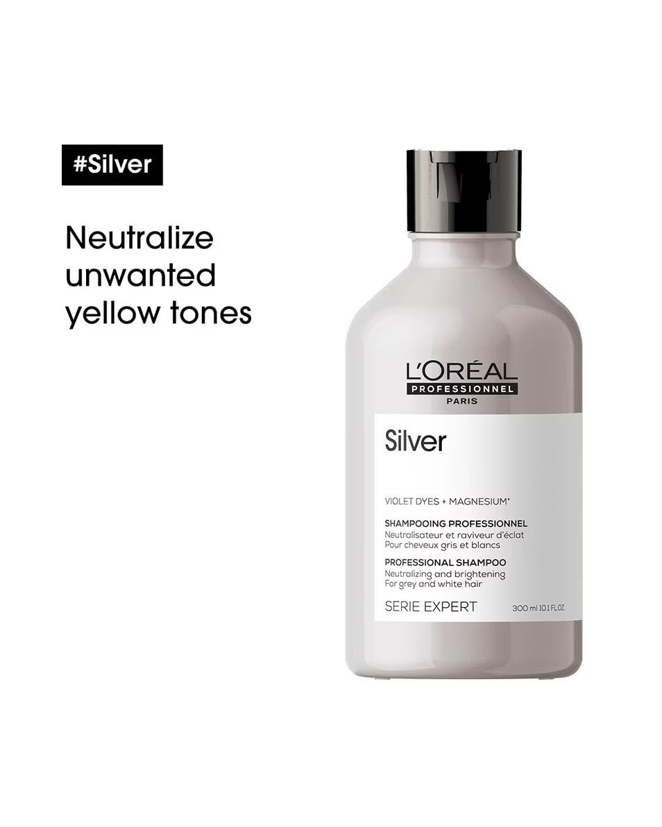 L'OREAL PROFESSIONNEL Silver Σαμπουάν για γκρίζα, λευκά ή ανοιχτόχρωμα ξανθά μαλλιά