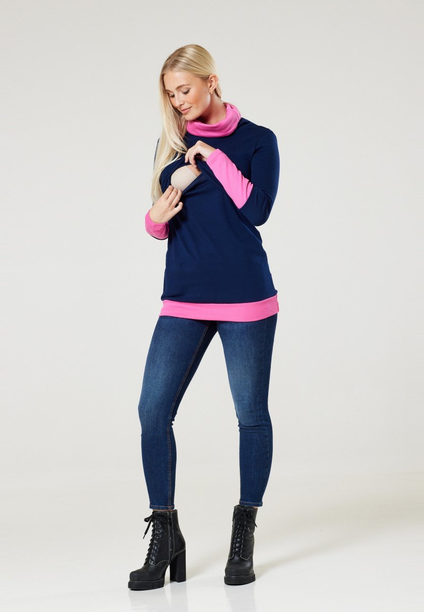 Chelsea Clark Sweatshirt - donkerblauw roze