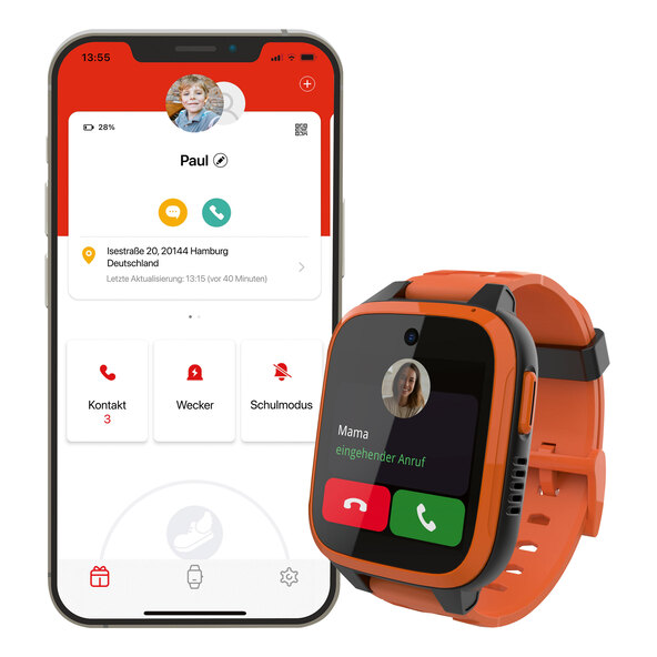Ceas inteligent XGO3, portocaliu