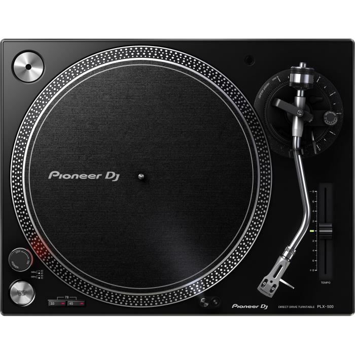 Platine Vinyle - PIONEER DJ - PLX-500-K - Son analogique - 1 sortie USB - Noir