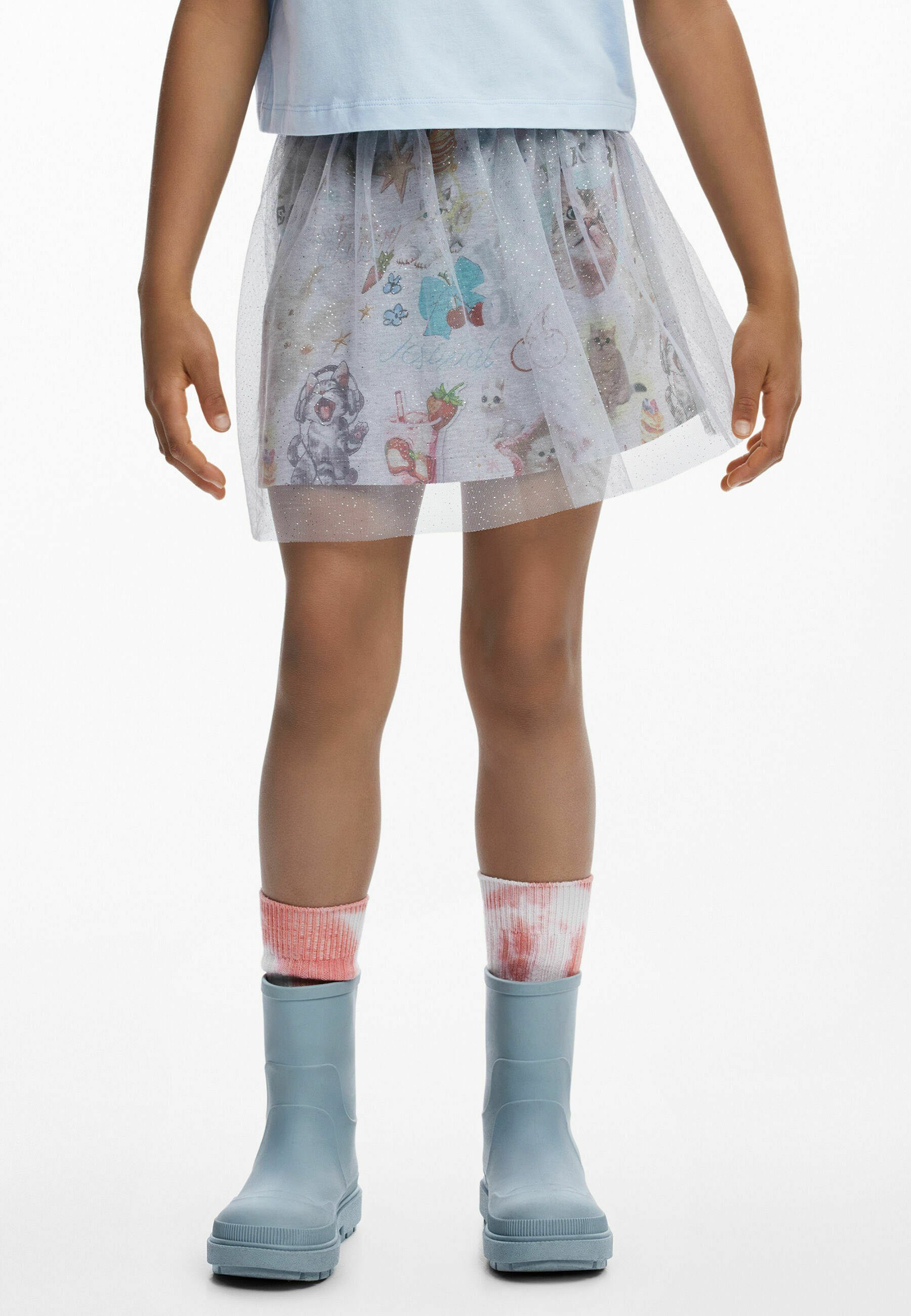 Gonna a trapezio Desigual - bianca